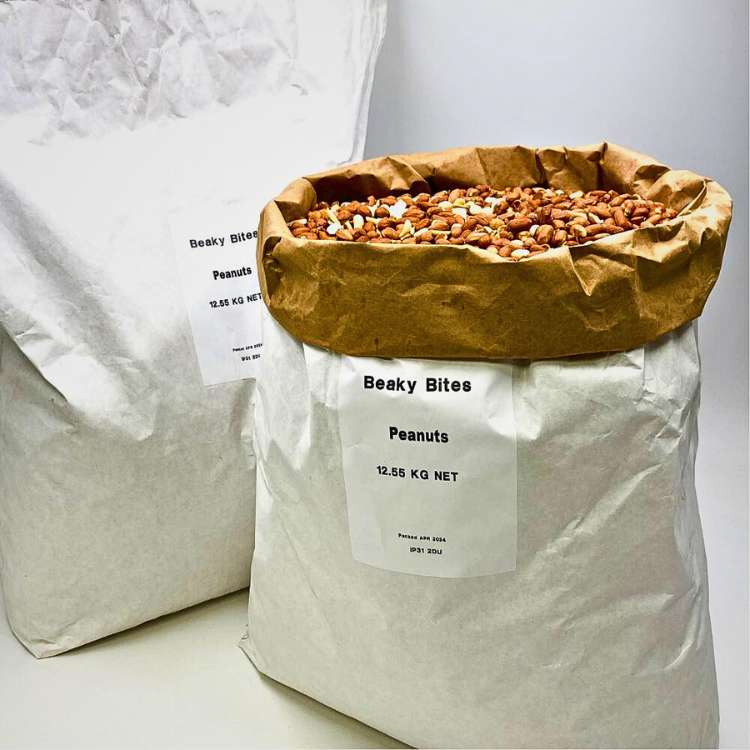 BeakyBites Peanuts for Birds 25kg - Bulk Bag - Free P&P - Bird Feed